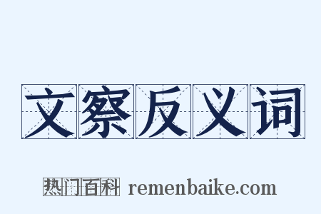 文察反义词是什么意思的图片